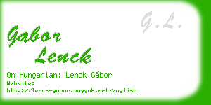 gabor lenck business card